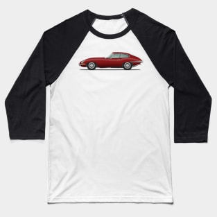 Jaguar E Type Fixed Head Coupe Maroon Baseball T-Shirt